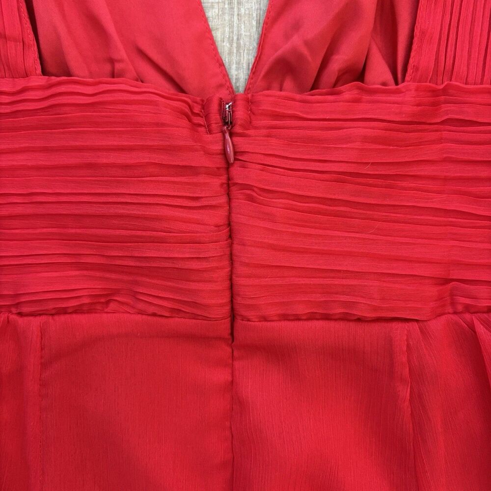 Lulus Women Dress XL Ideal Perception Midi Red Flutter Sleeve V Neck Wedding NWT - Picture 13 of 16